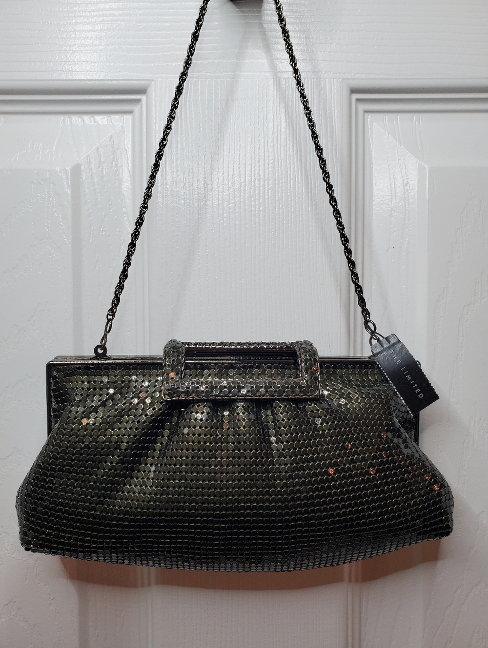 NWT - The Limited - Ladies - Black Metal Mesh - Wristlet
